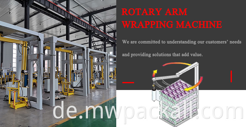 Intelligente vollautomatische Verpackungspalettenmaschine mit mechanischer Folienschneidefunktion